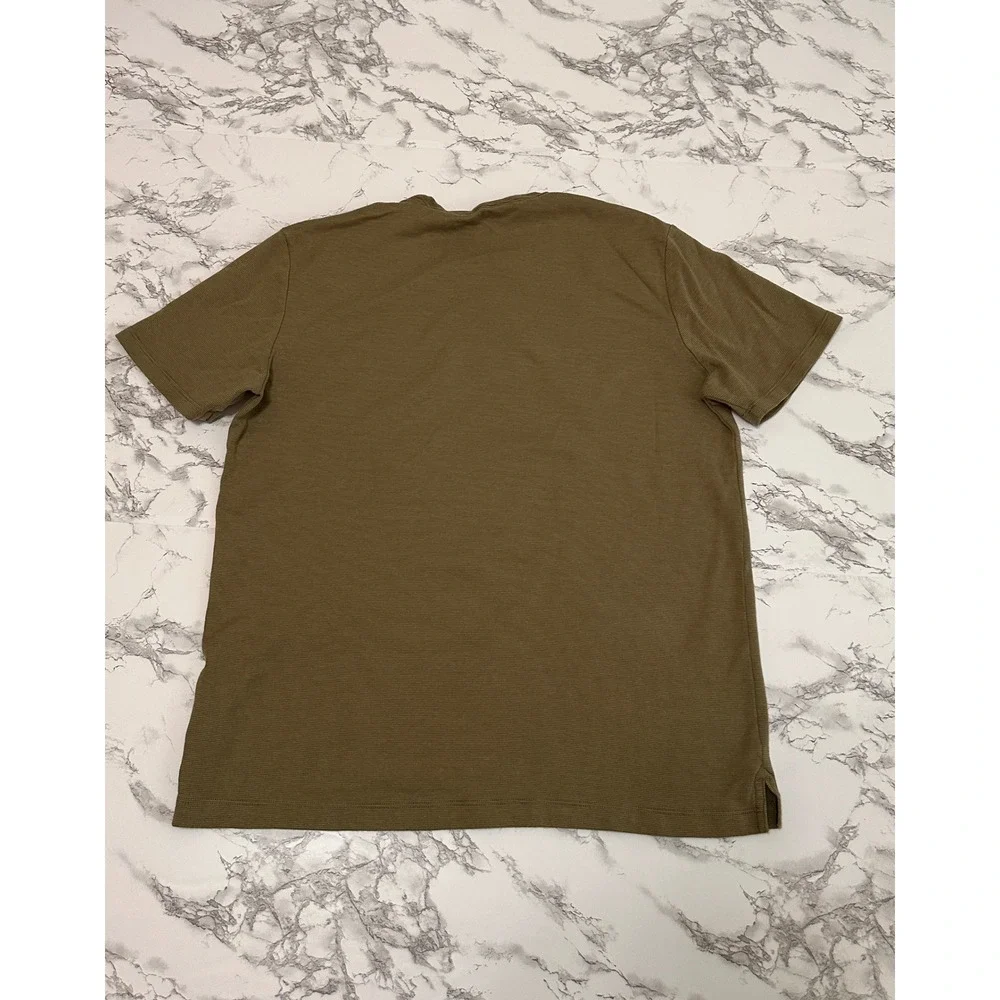 Banana Republic Luxe Touch Performance Tee Olive Green Ribbed Mens Size L Lot 2
